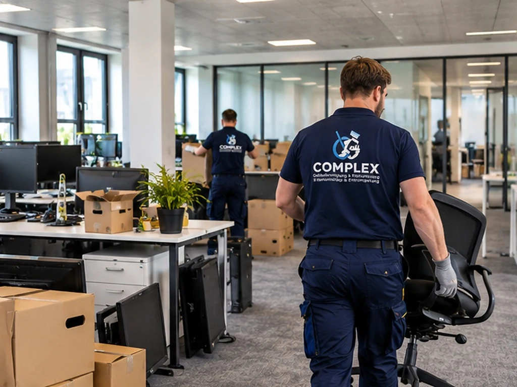COMPLEX Fachkräfte bei der diskreten Büroauflösung, Firmenräumung und Demontage von Büromöbeln in Nürnberg und Region